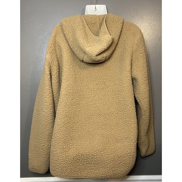 Tommy Hilfiger Faux Fur Sherpa Quarter Zip Pullover Hoodie Womens Large XL - Picture 4 of 7